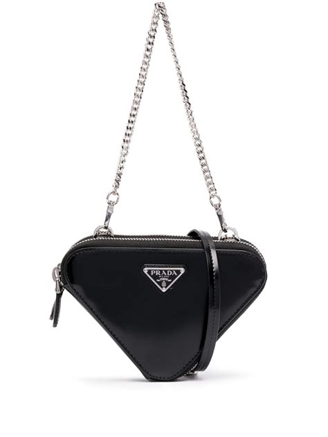 prada triangle mini bag|Prada triangle shoulder bag.